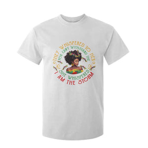 Melanin Women Black History Month T Shirt For Kid Dragon Fly She Whispered Back I Am The Storm TS09 White Print Your Wear
