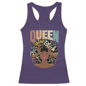 African Americans Teacher Racerback Tank Top Educated Strong Black Queen Women TS09 Purple Print Your Wear