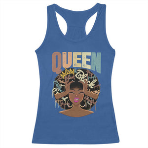 African Americans Teacher Racerback Tank Top Educated Strong Black Queen Women TS09 Royal Blue Print Your Wear