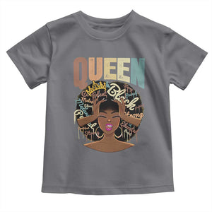 African Americans Teacher Toddler T Shirt Educated Strong Black Queen Women TS09 Charcoal Print Your Wear