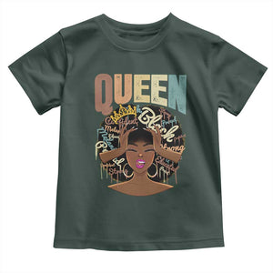 African Americans Teacher Toddler T Shirt Educated Strong Black Queen Women TS09 Dark Forest Green Print Your Wear