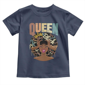 African Americans Teacher Toddler T Shirt Educated Strong Black Queen Women TS09 Navy Print Your Wear