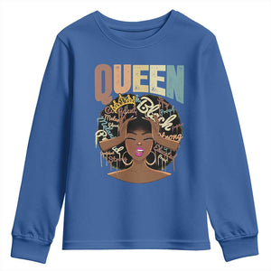 African Americans Teacher Youth Sweatshirt Educated Strong Black Queen Women TS09 Royal Blue Print Your Wear
