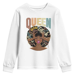 African Americans Teacher Youth Sweatshirt Educated Strong Black Queen Women TS09 White Print Your Wear