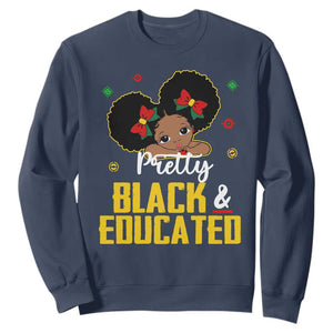Pretty Black And Educated I Am The Strong African Queen Girl Sweatshirt TS09 Navy Printyourwear