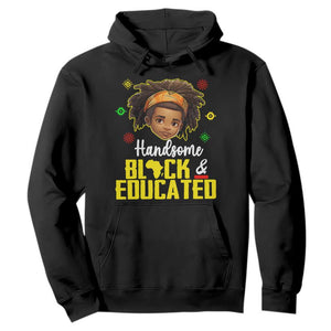 Handsome Black And Educated I Am The Strong African King Boy Hoodie TS09 Black Printyourwear