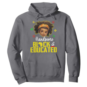 Handsome Black And Educated I Am The Strong African King Boy Hoodie TS09 Charcoal Printyourwear