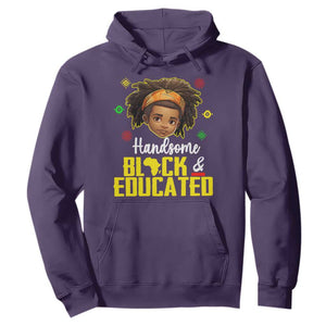 Handsome Black And Educated I Am The Strong African King Boy Hoodie TS09 Purple Printyourwear