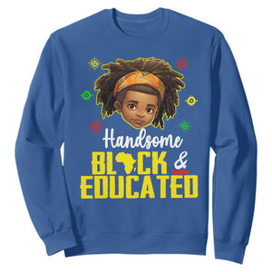 Handsome Black And Educated I Am The Strong African King Boy Sweatshirt TS09 Royal Blue Printyourwear