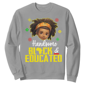 Handsome Black And Educated I Am The Strong African King Boy Sweatshirt TS09 Sport Gray Printyourwear