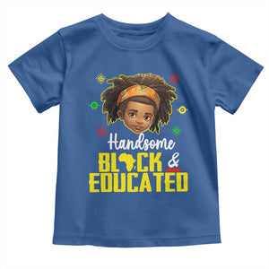 Black Pride Toddler T Shirt I Am The Strong African King Boy Handsome Black And Educated TS09 Royal Blue Print Your Wear