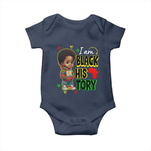 Handsome Kids Boys I Am Black History Month Baby Onesie TS09 Navy Print Your Wear