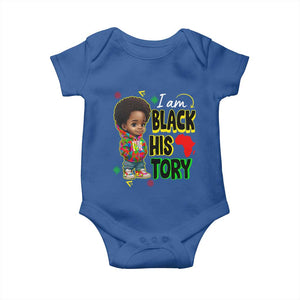 Handsome Kids Boys I Am Black History Month Baby Onesie TS09 Royal Blue Print Your Wear