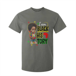 Handsome Kids Boys I Am Black History Month T Shirt For Kid TS09 Military Green Printyourwear