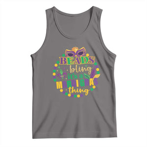 Beads And Bling It's A Mardi Gras Thing Tank Top TS09 Deep Heather Print Your Wear
