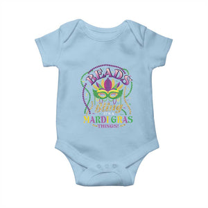 Beads And Bling It's A Mardi Gras Thing New Orleans Baby Onesie TS09 Light Blue Print Your Wear