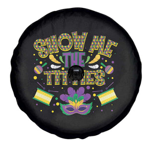 Mardi Gras Spare Tire Cover Show Me The Titties Funny Party TS09 Print Your Wear