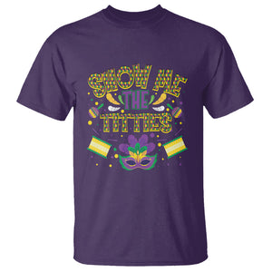 Mardi Gras T Shirt Show Me The Titties Funny Party TS09 Purple Printyourwear