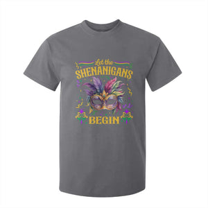 Mardi Gras T Shirt For Kid Let The Shenanigans Begin TS09 Charcoal Print Your Wear