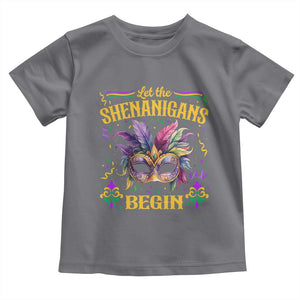 Mardi Gras Toddler T Shirt Let The Shenanigans Begin TS09 Charcoal Print Your Wear