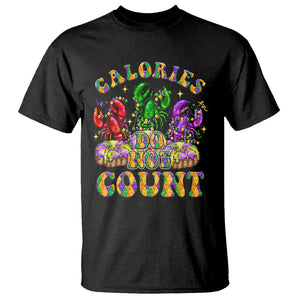 Funny Mardi Gras T Shirt King Cake Calories Dont Count TS09 Black Printyourwear