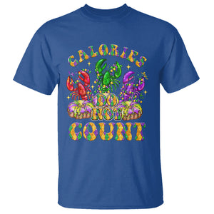 Funny Mardi Gras T Shirt King Cake Calories Dont Count TS09 Royal Blue Printyourwear