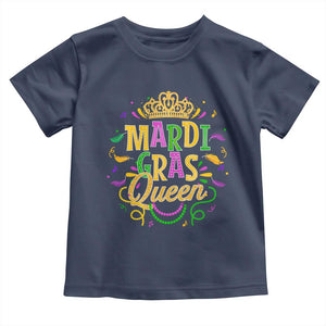 Mardi Gras Queen Toddler T Shirt Parade Party Fat Tuesday New Orleans TS09 Navy Print Your Wear
