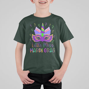 Mardi Gras T Shirt For Kid Little Miss Unicorn Cute Girl Women TS09 Dark Forest Green Printyourwear