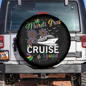 Mardi Gras Spare Tire Cover Cruise Squad Matching Group Family Vacation TS09 No hole Black Print Your Wear