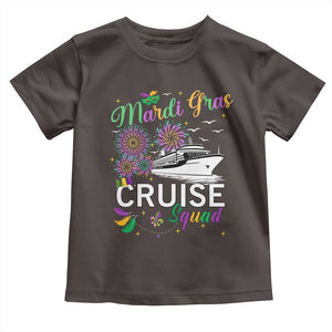 Mardi Gras Toddler T Shirt Cruise Squad Matching Group Family Vacation TS09 Dark Chocolate Print Your Wear