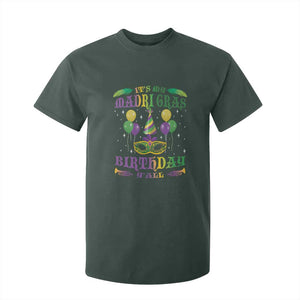 Funny It's My Mardi Gras Birthday Y'all T Shirt For Kid TS09 Dark Forest Green Print Your Wear