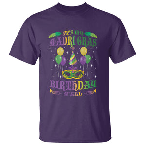 Funny It's My Mardi Gras Birthday Y'all T Shirt TS09 Purple Printyourwear
