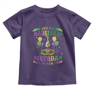 Funny It's My Mardi Gras Birthday Y'all Toddler T Shirt TS09 Purple Print Your Wear