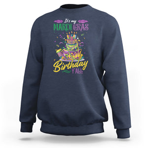 Funny It's My Mardi Gras Birthday Y'all Sweatshirt TS09 Navy Printyourwear