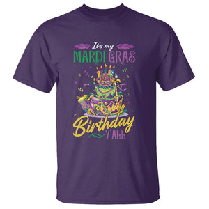 Funny It's My Mardi Gras Birthday Y'all T Shirt TS09 Purple Printyourwear