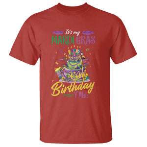 Funny It's My Mardi Gras Birthday Y'all T Shirt TS09 Red Printyourwear