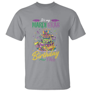 Funny It's My Mardi Gras Birthday Y'all T Shirt TS09 Sport Gray Printyourwear