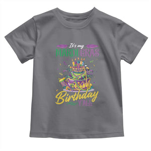 It's My Mardi Gras Birthday Y'all Funny Toddler T Shirt TS09 Charcoal Print Your Wear