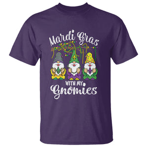 Mardi Gras With My Gnomies Funny Gnomes Squad T Shirt TS09 Purple Printyourwear