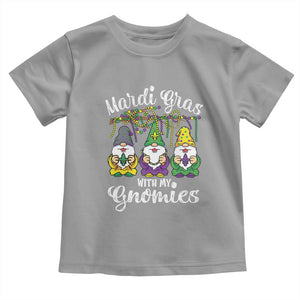 Mardi Gras With My Gnomies Funny Gnomes Squad Toddler T Shirt TS09 Sport Gray Print Your Wear