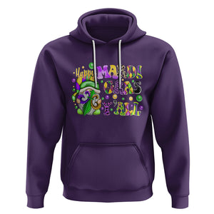 Happy Mardi Gras Y'all Cute Gnome Fat Tuesday Hoodie TS09 Purple Printyourwear