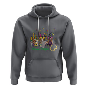 Mardi Gras Hoodie Jester Gnomes Nurse RN ICU NICU ER Scrub TS09 Charcoal Printyourwear