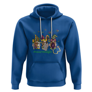 Mardi Gras Hoodie Jester Gnomes Nurse RN ICU NICU ER Scrub TS09 Royal Blue Printyourwear
