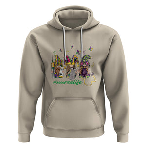 Mardi Gras Hoodie Jester Gnomes Nurse RN ICU NICU ER Scrub TS09 Sand Printyourwear