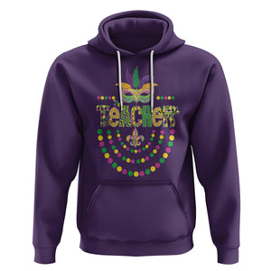 Mardi Gras Teacher Fat Tuesday New Orleans Hoodie TS09 Purple Printyourwear