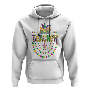 Mardi Gras Teacher Fat Tuesday New Orleans Hoodie TS09 White Printyourwear