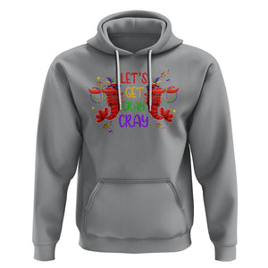 Mardi Gras Hoodie Lets Get Cray Cray Dabbing Crawfish TS09 Sport Gray Printyourwear