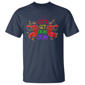 Mardi Gras T Shirt Lets Get Cray Cray Dabbing Crawfish TS09 Navy Printyourwear