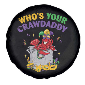 Mardi Gras Spare Tire Cover Who's Your Crawdaddy Funny Crawfish Jester Beads TS09 Print Your Wear