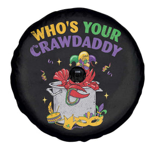 Mardi Gras Spare Tire Cover Who's Your Crawdaddy Funny Crawfish Jester Beads TS09 Print Your Wear